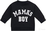 👕 cozy and stylish: infant toddler baby boy girl letter sweatshirt pullover for fall fashion logo