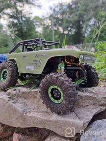 img 5 attached to INJORA 1.0 Mud Terrain Tires For SCX24 Gladiator Bronco C10 JLU Deadbolt B17 Axial 1/24 & 1/18 Crawler Upgrade Parts (Black＆Copper)