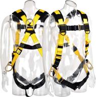 ansi/asse z359.11-2014 compliant 3d-ring industrial fall protection safety harness - 5-point adjustment universal 310 lbs capacity full body personal protection equipment logo