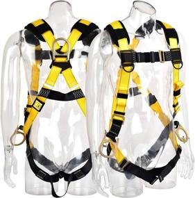 img 4 attached to ANSI/ASSE Z359.11-2014 Compliant 3D-Ring Industrial Fall Protection Safety Harness - 5-Point Adjustment Universal 310 Lbs Capacity Full Body Personal Protection Equipment