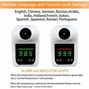 img 1 attached to Fast-Reading Infrared Thermometer With Wall Mount And Stand: AGZ Wall-Mounted Temperature Gauge