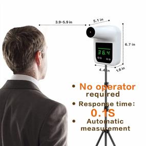 img 3 attached to Fast-Reading Infrared Thermometer With Wall Mount And Stand: AGZ Wall-Mounted Temperature Gauge