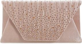 img 2 attached to Womens Evening Wedding Handbag Champagne Women's Handbags & Wallets ~ Clutches & Evening Bags