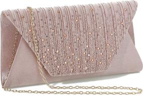 img 4 attached to Womens Evening Wedding Handbag Champagne Women's Handbags & Wallets ~ Clutches & Evening Bags