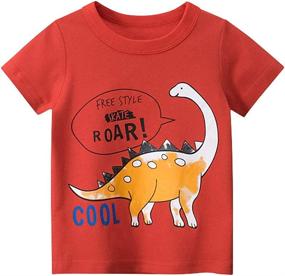 img 2 attached to Dinosaur Graphic Tops for Toddlers: DEEKEY Boys' Clothing Collection - T Shirts, Tees & Shirts