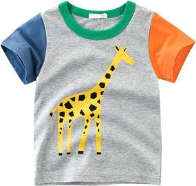 img 1 attached to Dinosaur Graphic Tops for Toddlers: DEEKEY Boys' Clothing Collection - T Shirts, Tees & Shirts