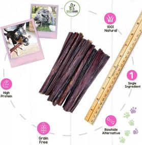 img 2 attached to Nature Gnaws Beef Jerky Sticks For Dogs - Single Ingredient Beef Gullet Chew Treats - Simple Natural Delicious Dog Chews - Training Reward - 5-6 Inch