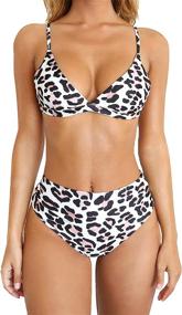 img 4 attached to 👙 BTFBM Adjustable Spaghetti Triangle Swimwear: Stylish Women's Clothing for Swimsuits & Cover Ups