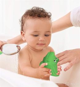 img 3 attached to DolliBu Alligator Bath Buddy Squirter: Floating Green Rubber Bath Toy for Toddlers – Fun Bathtime Play, Tropical Animal Toy for Bathtub, Beach & Pool