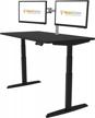 versatables edison electric height adjustable standing table (48" x 30", black surface black frame) logo