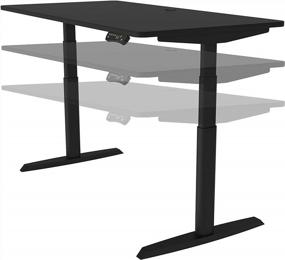 img 1 attached to VERSATABLES Регулируемый по высоте стол Edison Electric (48 x 30 дюймов, черная поверхность, черная рама)