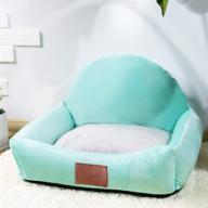 🐾 croachiv small dog & cat bed - 22 inches, washable & durable fabric filled with fluffy cotton, slip-resistant bottom - ideal for small dogs & indoor cats up to 22 lbs logo