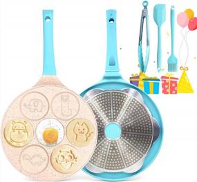 img 4 attached to Nonstick Mini Pancake And Egg Maker - Perfect Breakfast Griddle For Kids, Tortillas, And Blintzes - Compatible With Gas Stove And Induction Cookware