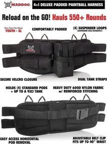 img 1 attached to Stay Prepared On The Field With Maddog® 4+1 Paintball Harness And Accessories.