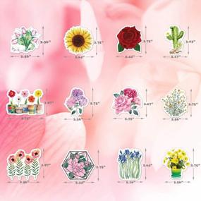 img 1 attached to Vibrant Flower Stickers: Waterproof, Vinyl Decals For Laptops, Skateboards, And More - 200 Pack Of Cute Designs For Kids, Teens, And Adults