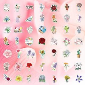 img 2 attached to Vibrant Flower Stickers: Waterproof, Vinyl Decals For Laptops, Skateboards, And More - 200 Pack Of Cute Designs For Kids, Teens, And Adults