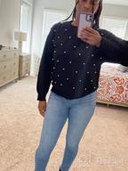 img 1 attached to Miessial Ribbed Knit Pullover Sweater With Pearl Accents - Women'S Crewneck Long Sleeve Fashion Jumper Top review by Steven Hudson