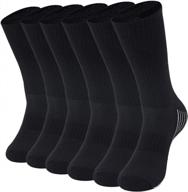 moisture-wicking bamboo socks - soft and comfortable ankle/crew workout socks for men and women (1/3/6 pairs) logo