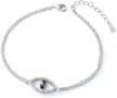 925 sterling silver blue evil eye double strand bracelet necklace stud earrings jewelry for women girls ladies logo