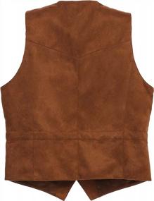 img 1 attached to Men'S Gioberti 5-Button Faux Suede Vest - Stylish & Comfortable!