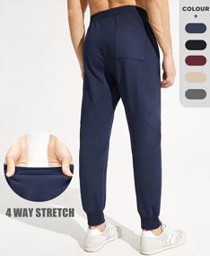 img 3 attached to Stay Warm And Dry With Libin Men'S Fleece Lined Joggers - Water-Resistant And Lightweight Sweatpants For Winter Workouts And Casual Wear