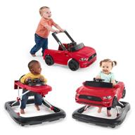 bright starts ways to play 4-in-1 walker - ford mustang, red, ages 6 months +, red logo