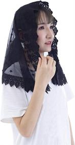 img 4 attached to 🔺 Blessume Triangle Pattern Classic Mantilla Women's Accessories and Special Occasion Accents