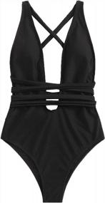 img 4 attached to Turn Up The Heat: Sexy Tie-Knot One Piece Swimsuit For Women By SweatyRocks