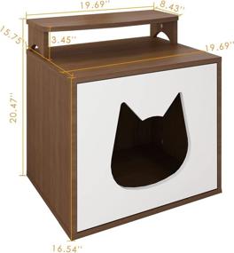 img 1 attached to Senich Enclosure Furniture Decorative Nightstand Cats