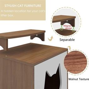 img 2 attached to Senich Enclosure Furniture Decorative Nightstand Cats