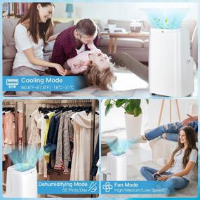 img 2 attached to PETSITE 9000 BTU Portable Air Conditioner, 3-In-1 AC Unit With Built-In Dehumidifier & Fan Modes, Window Kit Included - Cooling For Large Bedrooms Up To 350 Sq.Ft.