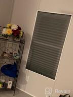 img 1 attached to 🪟 LUCKUP 2-Pack White Cordless Light Filtering Pleated Fabric Shades - Easy to Cut and Install - 48"x72" with 4 Clips review by Marcus Hardin