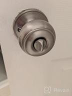 img 1 attached to Probrico Passage Door Knobs Brushed Nickel Interior Keyless Round Door Knobs Hall/Closet Handles, 6 Pack review by Deandre Kamaludin