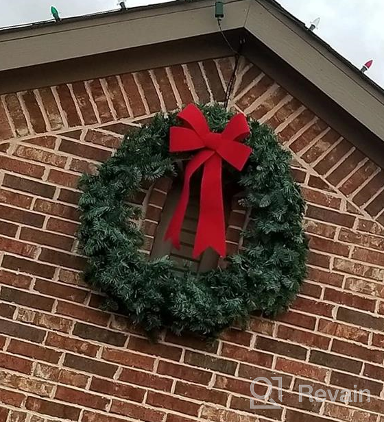 img 1 attached to 2 Pack Red Buffalo Plaid Christmas Bows - 12 X 18 Inches - Ideal For Christmas Tree, Garland And Outdoor Decoration - Xmas Plastic Bows By Aneco review by Gillian Ahn