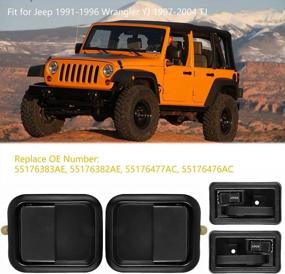 img 3 attached to BENERAY комплекты наружных и внутренних дверных ручек для Jeep Wrangler YJ TJ-OE замена подходит для левой стороны водителя и правой стороны пассажира