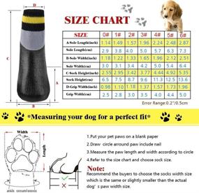 img 3 attached to 🐾 BESUNTEK Outdoor Waterproof Pet Dog Socks with Straps for Traction Control - Pack of 4 (2#-Paw WL=1.57" 1.30")