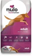 fuel your adult dog's lean muscle development and vitality with nulo frontrunner dry dog food: a delicious grain-inclusive recipe with pork, barley, & beef and high taurine levels logo
