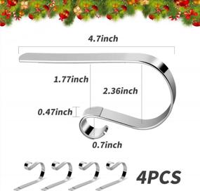 img 1 attached to Get Festive With Shareconn'S Adjustable Non-Slip Christmas Stocking Holders - Perfect For Your Mantle, Fireplace And Staircases!