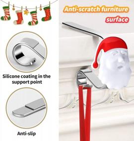 img 3 attached to Get Festive With Shareconn'S Adjustable Non-Slip Christmas Stocking Holders - Perfect For Your Mantle, Fireplace And Staircases!