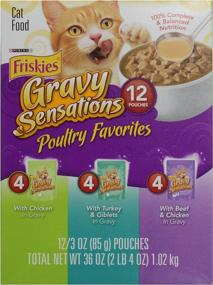 img 3 attached to Friskies Poultry Favorites Cat Food Variety Pack with 12 Pouches, 3 oz Each