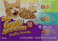 friskies poultry favorites cat food variety pack with 12 pouches, 3 oz each logo