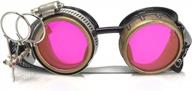 steampunk compass goggles with colored lenses and magnifying loupe by umbrellalaboratory - victorian style eye wear logo