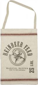 img 4 attached to Vintage Reindeer Feed Hanging Sack Bag By Primitives By Kathy