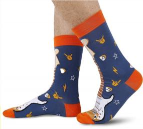 img 3 attached to Musical Socks For Men: Guitar, Piano, Drum & Music Note Design - Perfect Gift For Music Enthusiasts