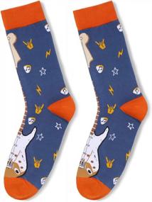 img 2 attached to Musical Socks For Men: Guitar, Piano, Drum & Music Note Design - Perfect Gift For Music Enthusiasts