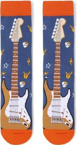 img 1 attached to Musical Socks For Men: Guitar, Piano, Drum & Music Note Design - Perfect Gift For Music Enthusiasts