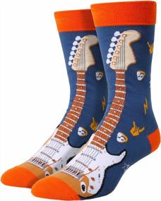 img 4 attached to Musical Socks For Men: Guitar, Piano, Drum & Music Note Design - Perfect Gift For Music Enthusiasts