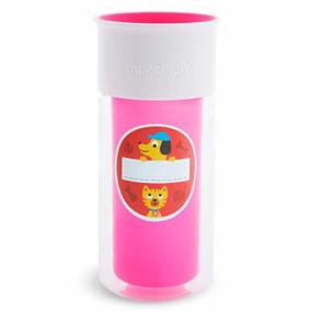 img 1 attached to Customizable 9Oz Pink Insulated Sippy Cup - Munchkin Miracle 360 + Stickers!