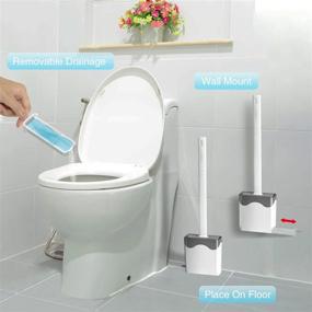 img 3 attached to 🚽 Flexer Silicone Toilet Brush 2-Pack: Superb Deep Cleaning & Space-Saving Solution for Bathroom Toilets