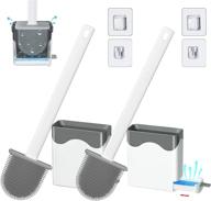 🚽 flexer silicone toilet brush 2-pack: superb deep cleaning & space-saving solution for bathroom toilets logo